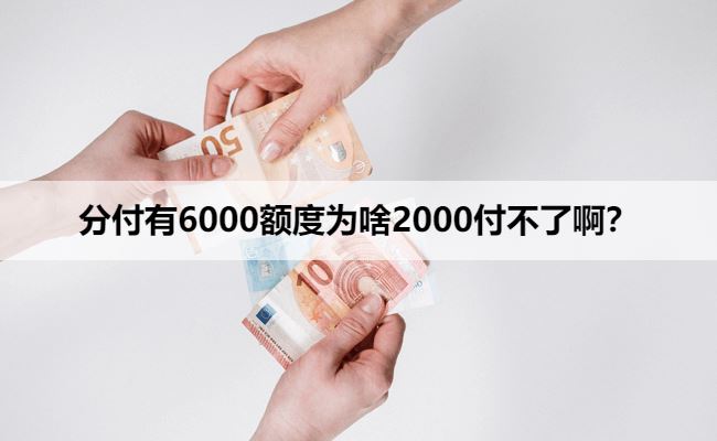 分付有6000额度为啥2000付不了啊？