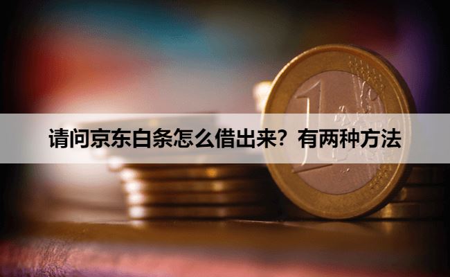 请问京东白条怎么借出来？有两种方法