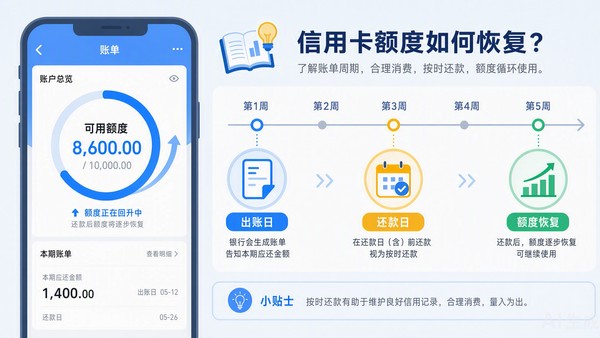 花呗额度随账单周期恢复的时间说明