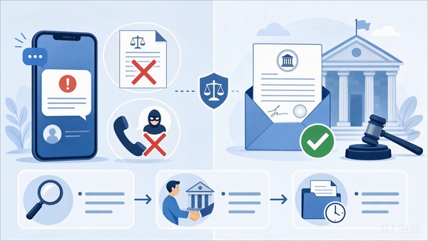分期乐逾期走司法通知真假辨别与合规处理示意