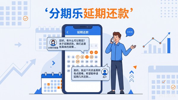 分期乐账单延期还款的客服协商流程示意图